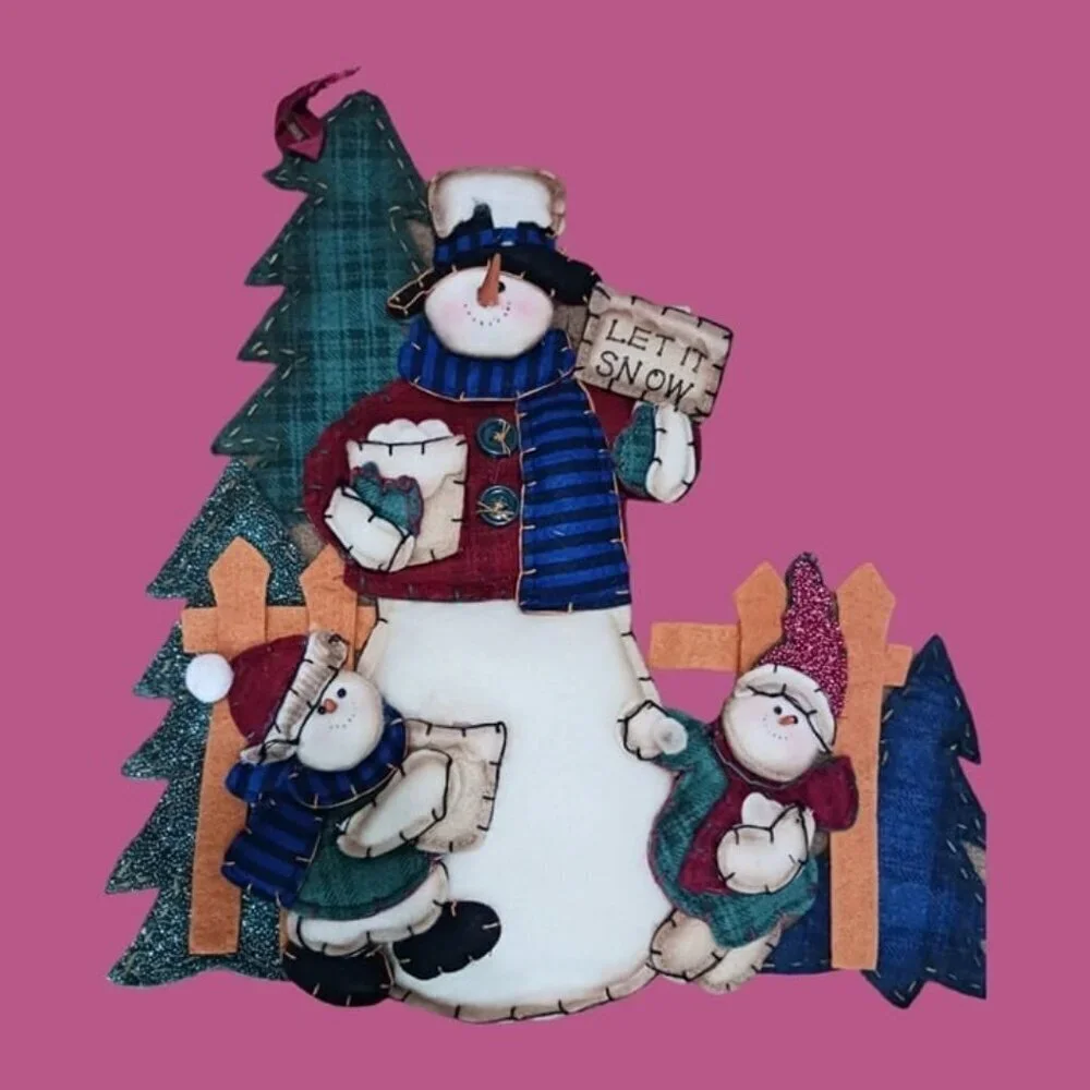 Gerson advent snowman hanging fabric calendar